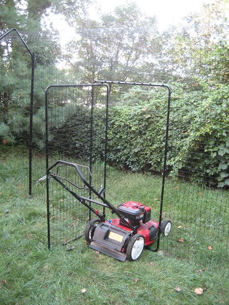 lawnmower fitting through cat fence