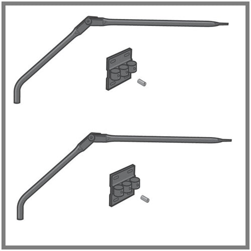 2-Pack Arm Add on to Conversion Fence System Cat Fence Components Purrfect Fence