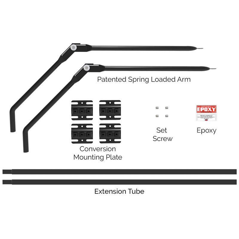 2-Pack Arm Add on to Conversion Fence System for Shorter Fences Cat Fence Components Purrfect Fence
