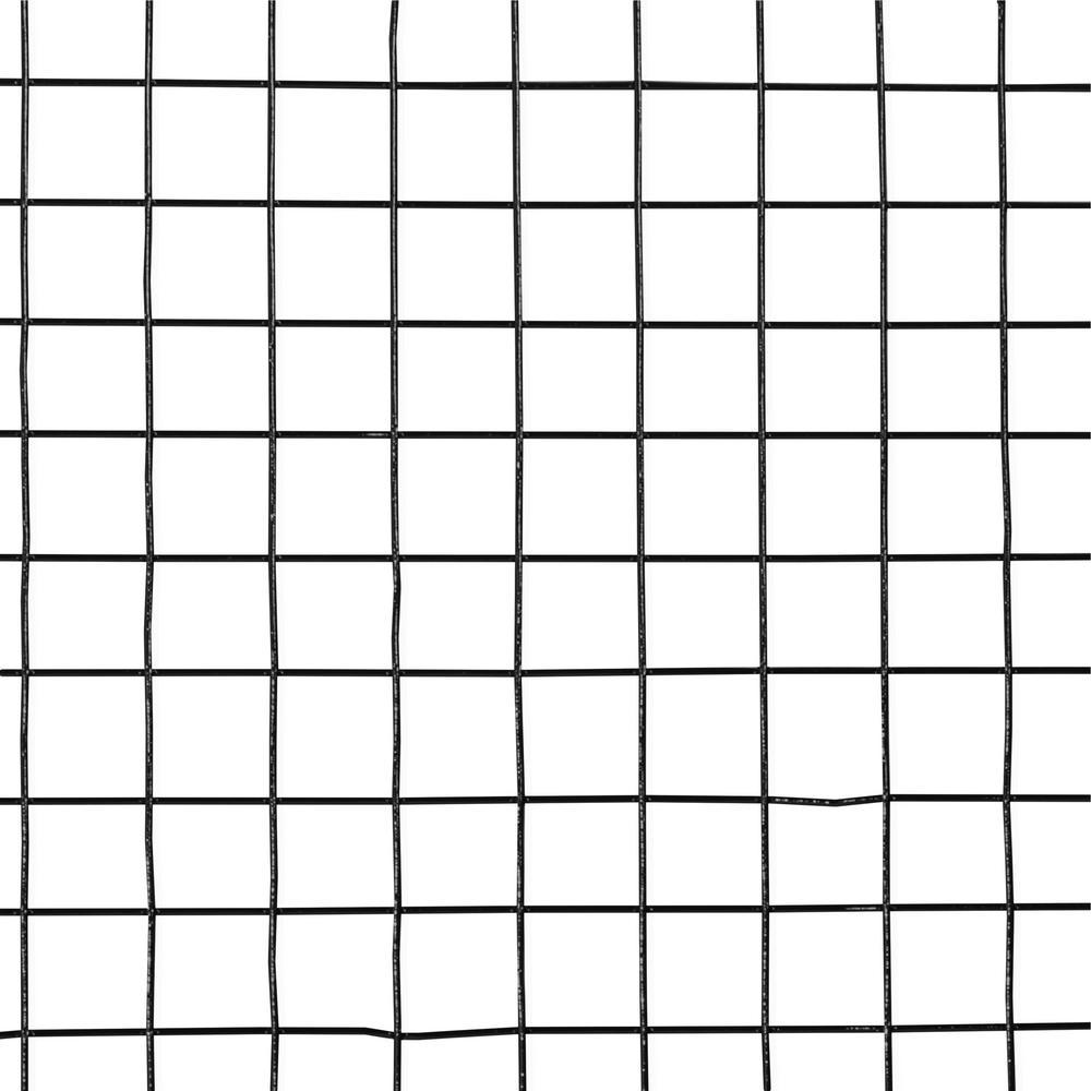 Black Vinyl Coated Welded Wire 1mm - 1.4mm (1" x 1" square) 44" x 75' long Purrfect Fence