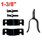 Black Powder Coated Fork Latch (1-3/8 gate to 1-3/8 post)