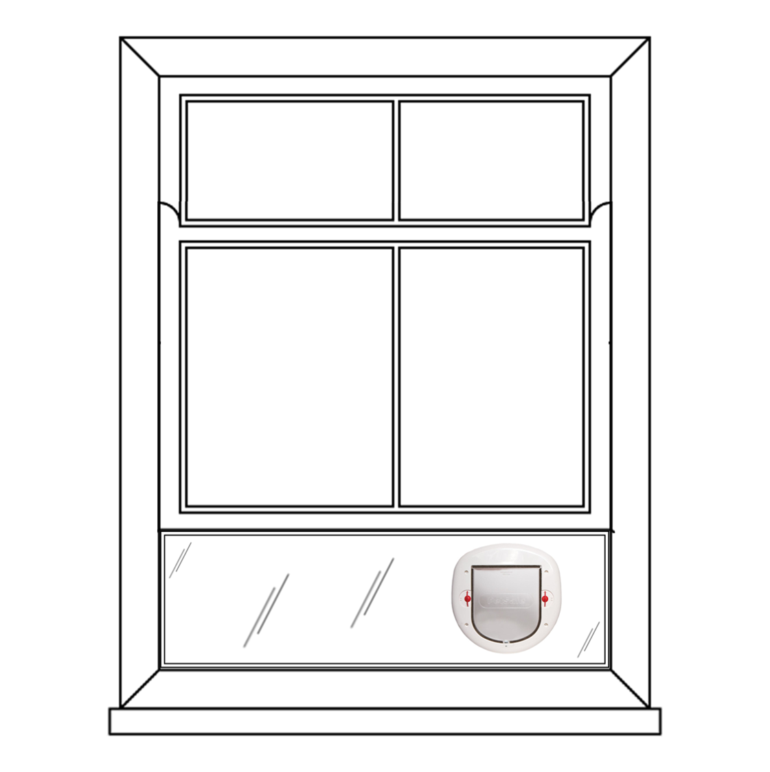 Window Cat Door Insert