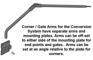 Single Arm Add on Assembly to Shorter Fence Conversion System Cat Fence Components Purrfect Fence 