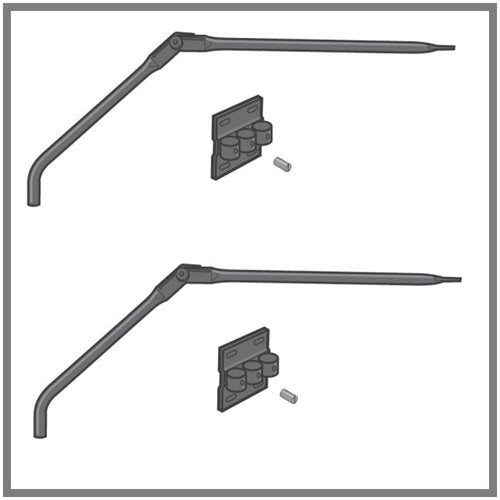 2-Pack Arm Add on to Conversion Fence System Cat Fence Components Purrfect Fence 