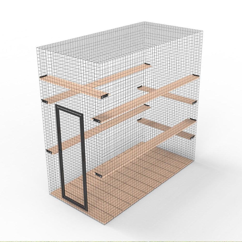 Lion&#39;s Den Four Sided Catio Habitat Haven 