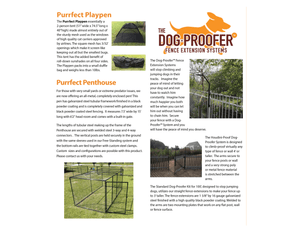 Purrfect Fence / Dog Proofer Brochure Purrfect Fence 